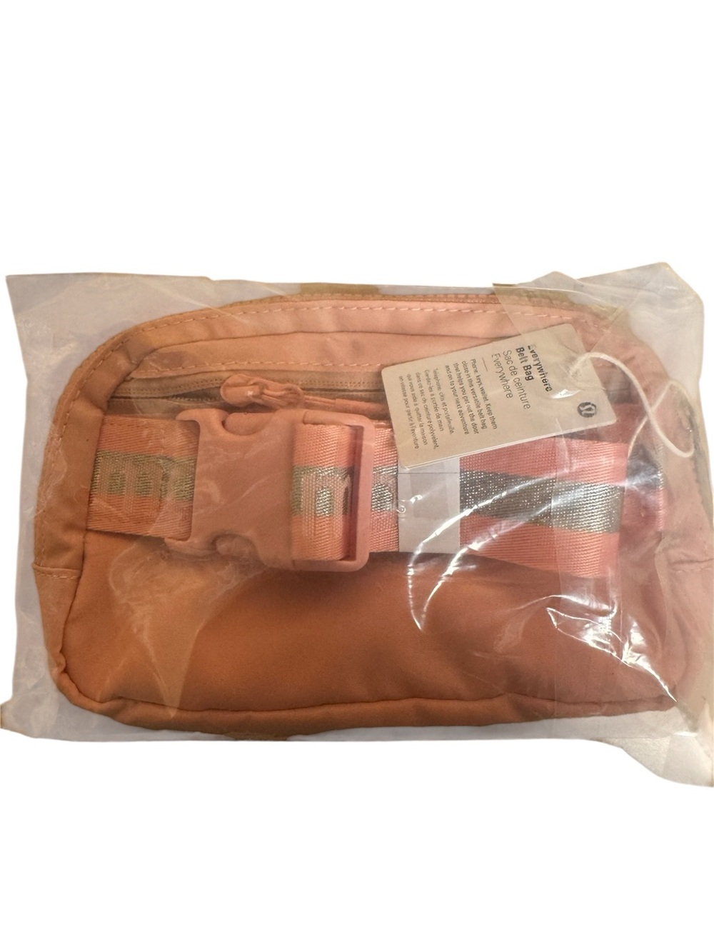 NWT Lululemon Everywhere Belt Bag 1L Pink Mist/Silver Wordmark- RETIRED